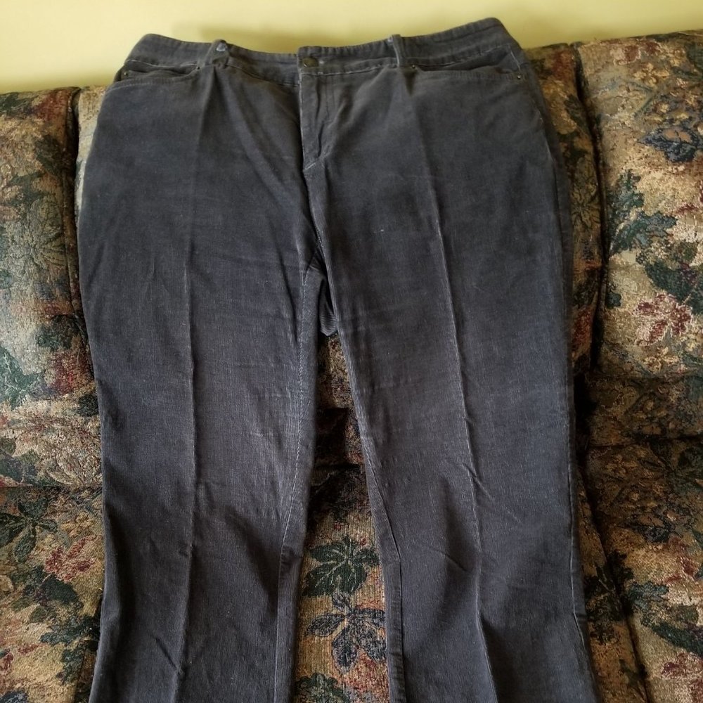 Vintage 90s, needle cord, fine corduroy pants, 4 pockets, Focus, L, gray
